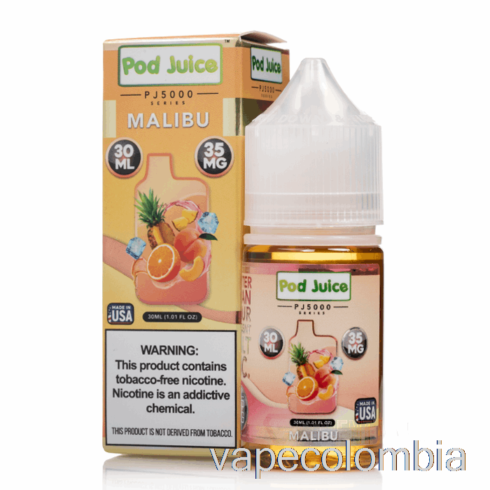 Vape Recargable Malibu - Jugo De Vaina Pj5000 - 30ml 55mg